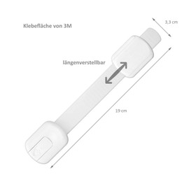 WELLGRO Set of 8, 16 or 32 Baby Child Safety Locks for Drawers and Cupboards, Drawer Locks, Adjustable Length, Quantity: 32 Pieces