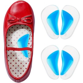 Kids Arch Support Inserts for Flat Feet (Ages 5–12) - Orthotics for Plantar Fasciitis, Gel Arch Support for Plantar Fasciitis - Foot Arch Support, Flat Foot Corrector Overpronation Insoles - 2 Pairs