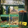 Extra Wide 22-Tines Adjustable Leaf Rake & Leaf Scoops Set,