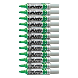 Pentel Maxiflo Drywipe Marker Pen - Green, Box of 12