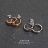 LUXSTAR Earrings, Hoop Ring, Simple, Men's, Women's, Stainless Steel, Hypoallergenic,