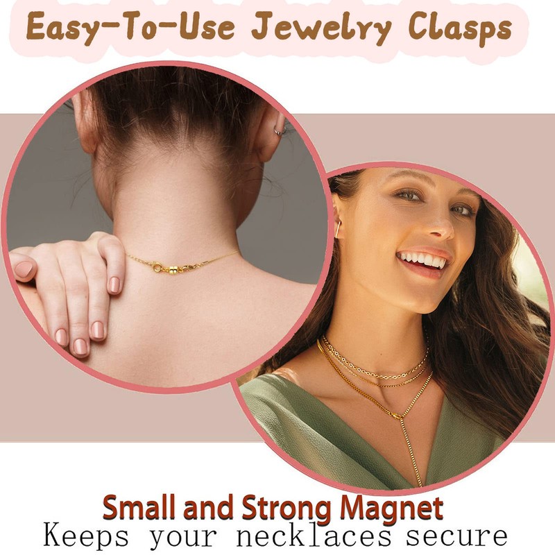 Kcctoo Magnetic Necklace Clasps and Closures - 14k Gold and