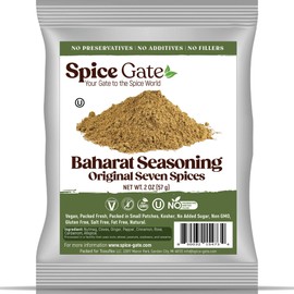 Spice Gate Baharat Spice Seasoning Seven Spice (2 oz) Middle Eastern Blend made from Original Whole Herbs & Seeds
