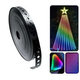 Evertine 12mm RGB Pixel MegaTree Mounting Strip Black Roll 50m Heavy Duty (Black)