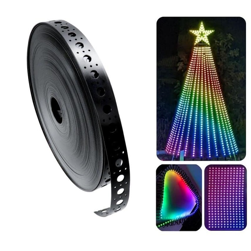 Evertine 12mm RGB Pixel MegaTree Mounting Strip Black Roll 50m