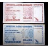 10 Zimbabwe agro cheque banknotes 5 x 50 & 100