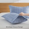 JELLYMONI 100% Natural Cotton Checkered Standard Pillowcases Set, 2 Pack