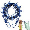 BODFPPC Travel Washing Line with 12 Clips, Portable Windproof Retractable