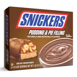 SNICKERS Milk Chocolate Pudding & Pie Filling, 2.55 oz, 4 Serving (Pack - 12)