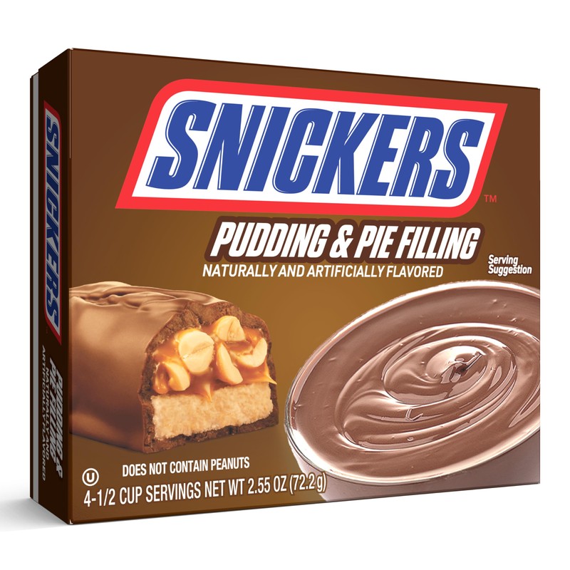 SNICKERS Milk Chocolate Pudding & Pie Filling, 2.55 oz, 4