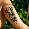 Nirbffo Dark Tattoo Stickers Skeleton Skull Gothic Sticker Transferable Tattoo