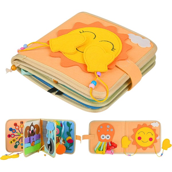 Kukelen Toddler Busy Board, Quiet Book, Sensory Toys for Toddlers