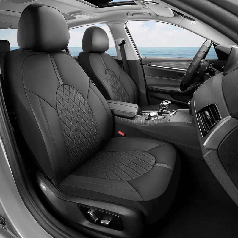 Coverado Seat Covers, Car Seat Covers Full Set, Black Front