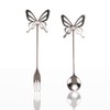 Flyto domestic Flyto butterfly teaspoon tea fork, butterfly teaspoon silver