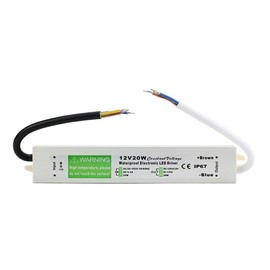 Kawayy LED Driver, IP67 Waterproof, 12V 20W, 90-264V AC, 12.5A, Wide Application
