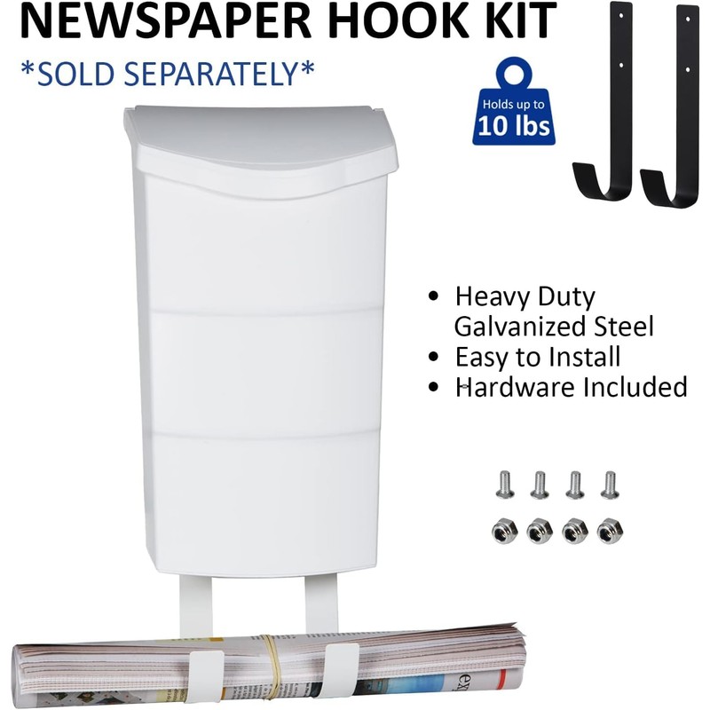 Small Plastic Mailbox for Outside Porch, Easy to Install Wall