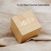 Onerbuy Wooden Digital Cube Alarm Clock Touch Sound Activated Desk
