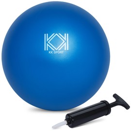 KK Pilates Ball – Enhance Your Core Workout, Improve Stability & Flexibility – Perfect for Pilates, Yoga & Rehabilitation- Includes Pump- Blue