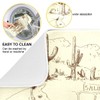 Rustic Cowboy Dish Drying Mat for Kitchen Counter Western Desert