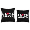 I Love Ahava Matching Girlfriend & Boyfriend Ahava Name Throw