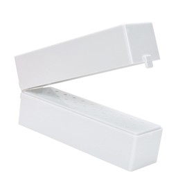 30 Hole Nail Drill Bits Holder,Nail Drill Bits Cleaning Brush Case,Dustproof Manicure Accessories Nail Drill Bits Displayer (White)