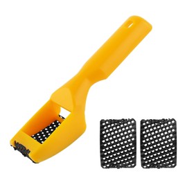 Omninmo Shaver Blade Holder, Includes 3 Half-Round Shaving/Shaping Blades - Steel Rasp Block Plane, One Hand Surform Shaver Handle, Dent Repairs, Wood Fiberglass File Tool