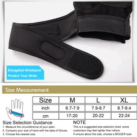 SUJAYU Guantes de entrenamiento, guantes de gimnasio para hombres, muñequeras de levantamiento de muñequeras, guantes para entrenamiento, guantes de mano, guantes de fitness, protección completa de la palma (negro, M)