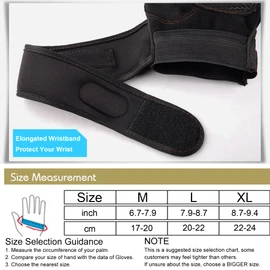 SUJAYU Guantes de entrenamiento, guantes de gimnasio para hombres, muñequeras de levantamiento de muñequeras, guantes para entrenamiento, guantes de mano, guantes de fitness, protección completa de la palma (negro, M)