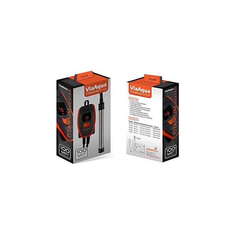 ViaAqua 300 Watt Titanium Heater, Gray (VA300T)