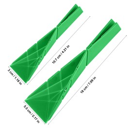 Pack of 2 3-in-1 Polygon Measuring Spoons, 6 Different Sizes, Foldable Flat Magnetic Measuring Spoons for Liquids, Dry Ingredients, Multifunction Kitchen Aid (Green)