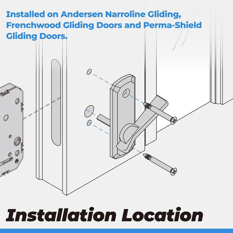 Replacement Andersen Gliding Door Thumb Latch Compatible with Andersen Sliding
