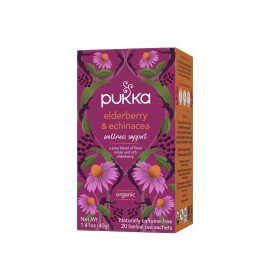 Pukka Herbs Organic Pukka Herbal Tea Elderberry & Echinacea Caffeine Free  20 Sachets 4/2027