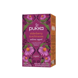 Pukka Herbs Organic Pukka Herbal Tea Elderberry & Echinacea Caffeine Free  20 Sachets 4/2027
