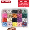 20 Compartment Large Pill Case with Airtight Seal - Silicone