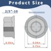 FOCMKEAS 50 Pcs Hex Serrated Flange Nuts, M10 x 1.5mm