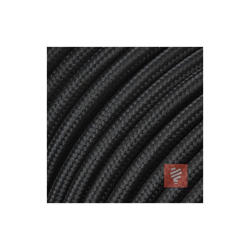 Textile Cable with Schuko Plug (Angled Plug Made of Duroplast: