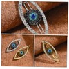 WOONEKY Fashionable Hair Clips 4pcs Evil Eye Hair Pin Set