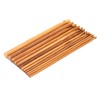 12Pcs Crochet Hook Cylindrical Carbonized Bamboo Needles Kit Sweater Knitting