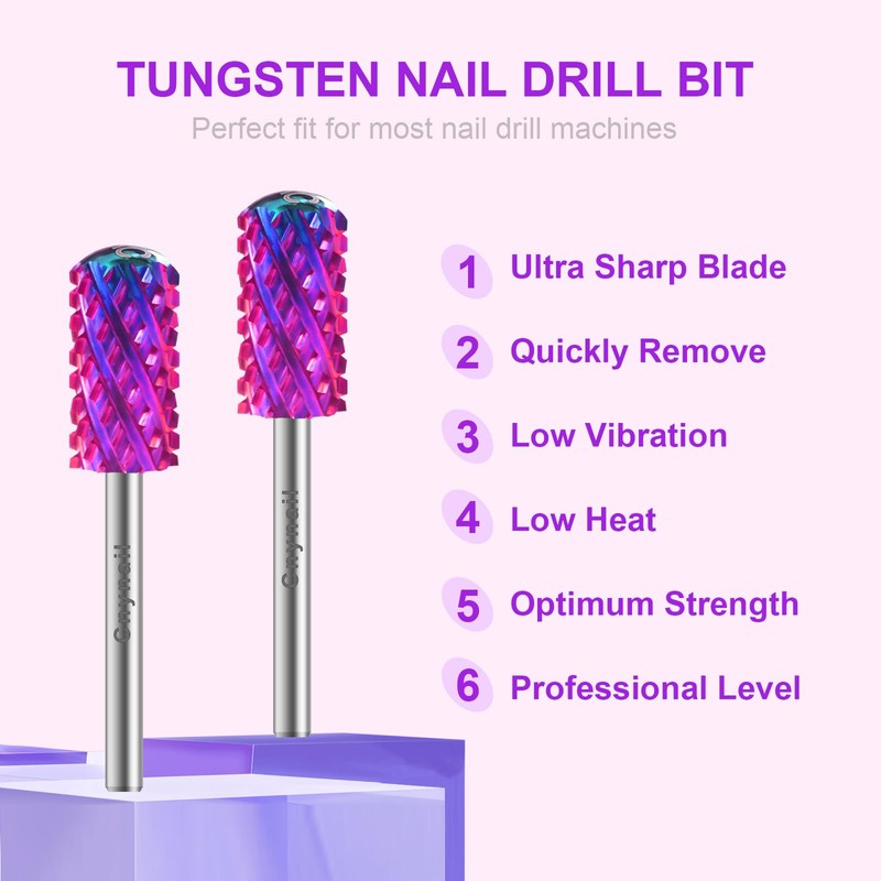 3/32" 2PCS Large Barrel Smooth Round Top Tungsten Carbide Nail