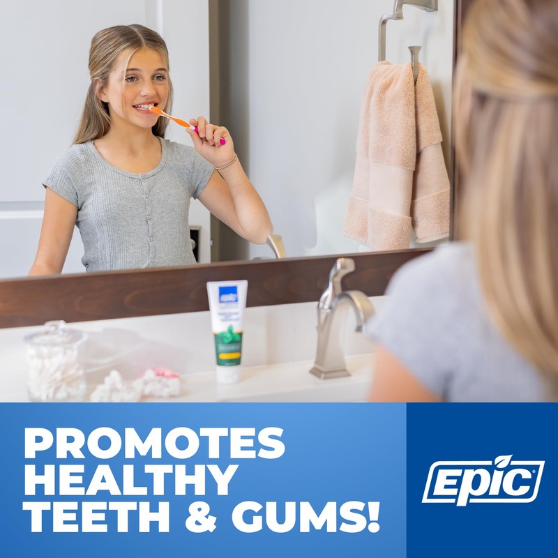 Epic Xylitol Toothpaste for Adults - Fluoride-Free Toothpaste with 25%