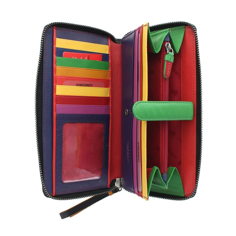 VISCONTI Love Collection Passion Leather with All-Round Zip Wallet RFID