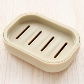 Khaki Soap Dish Tray with Lid, Double Layer Draining Soap Holder, Detachable Soap Container Box for Bathroom Shower Kitchen Sink Dish Sponge Holder, Drainer Soap Case