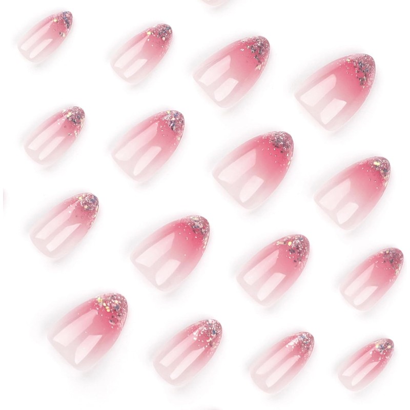24 Piezas de Uñas Postizas a Presión, Uñas Falsas Cuadradas