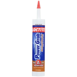 Loctite 2023759 Power Grab Express Molding and Paneling Adhesive-White, 9 fl. oz, 1 Pack, Clear
