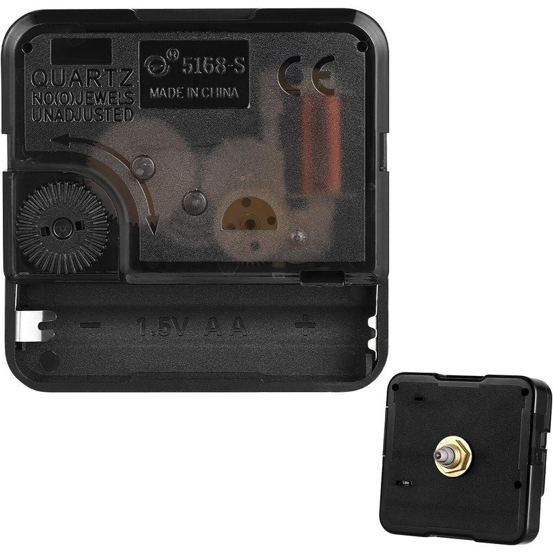 Black Clock Mechanism- Clock Parts Clock Movement Mechanism Replacement High