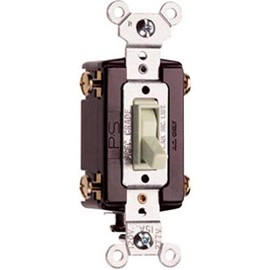 Legrand Pass & Seymour 664LAGCC12 Trademaster 15 Amp 4-Way Toggle Light Switch, Residential Grade, Light Almond (1 Count)