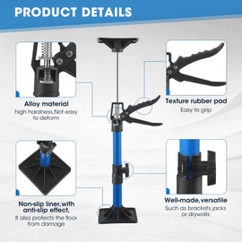 Nastopee Ceiling Supports, Set of 2 Ceiling Support Mounting Support 40 kg Load Capacity One-Hand Support Telescopic Support Stretching 30-59 cm Frame Tensioner Door Frame Tensioner for Supporting