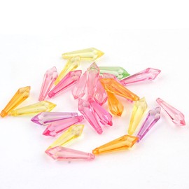 200 Pieces Plastic Beads Luxury Colourful Acrylic Beads with Hole 22 mm Drops for Craft Set Craft Accessories Jewellery Design Jewellery Making Your Own