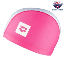 Arena Unix II Unisex Swim, Unisex, Swim Caps, Pink/White, Youth