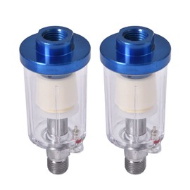 labwork Oil Separator Filter Airbrush Filter Replacement for Compressor Air Line Hose Air Tools Paint Spray Guns 1/4 Inch Inlet and Outlet Air Filter Water Oil Separator 2 Pcs